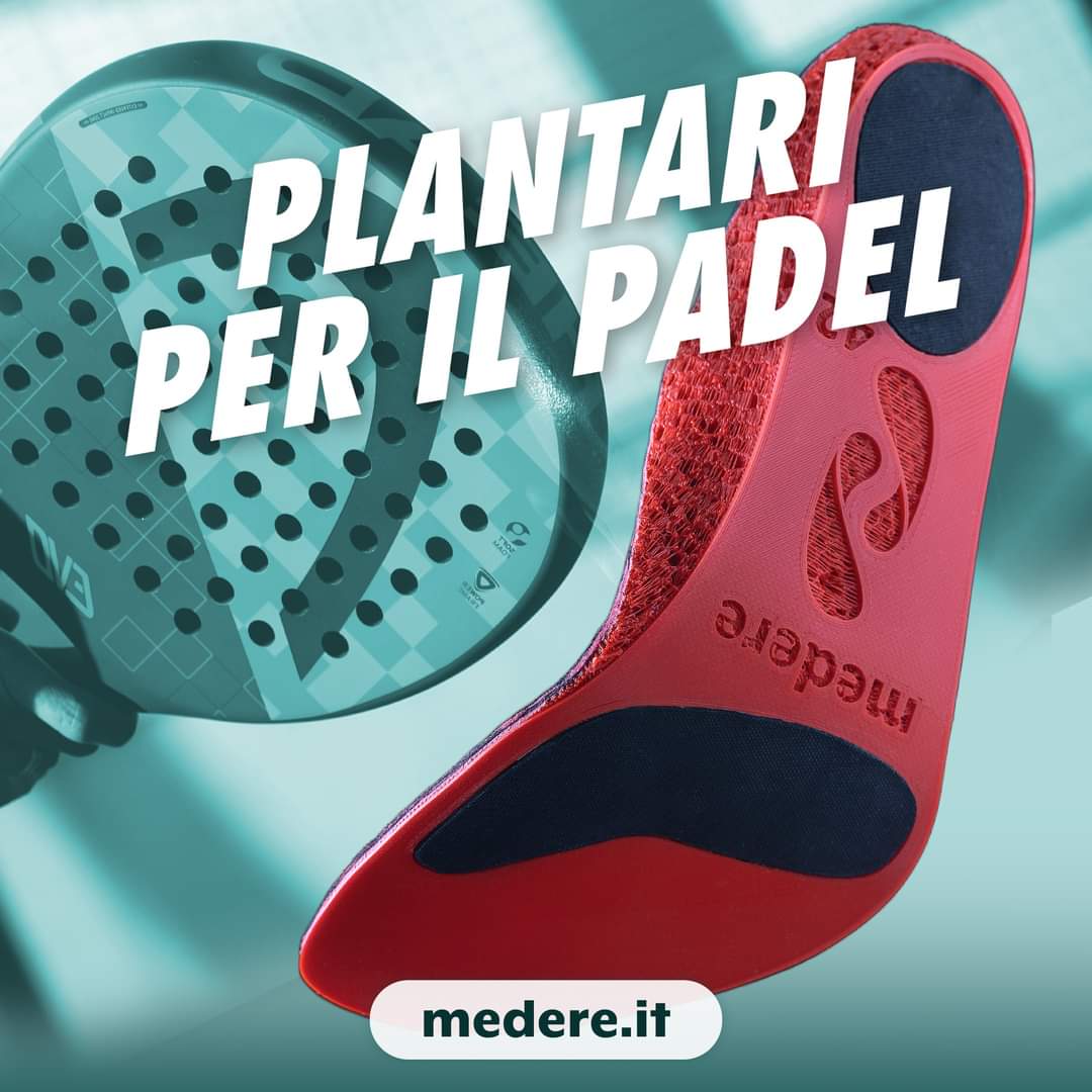 Plantare sportivo biomeccanico 3D MEDERE per padel - con plantare MEDERE la tecnologia ai tuoi piedi